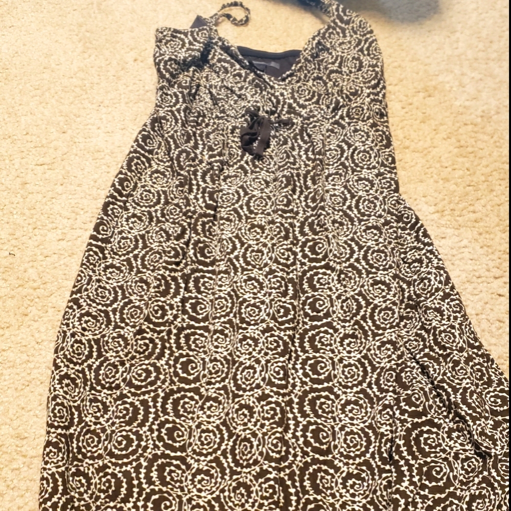 Brown midi dress